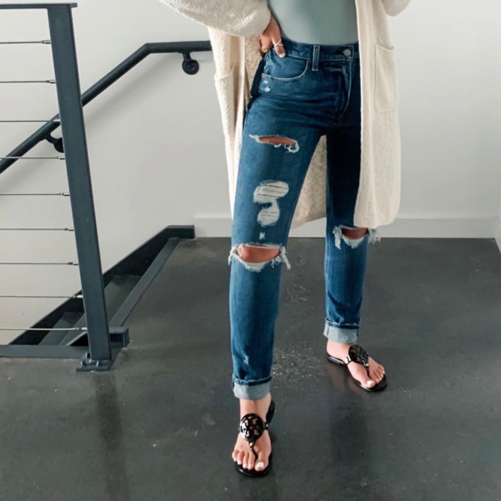 Abercrombie ripped skinny jeans